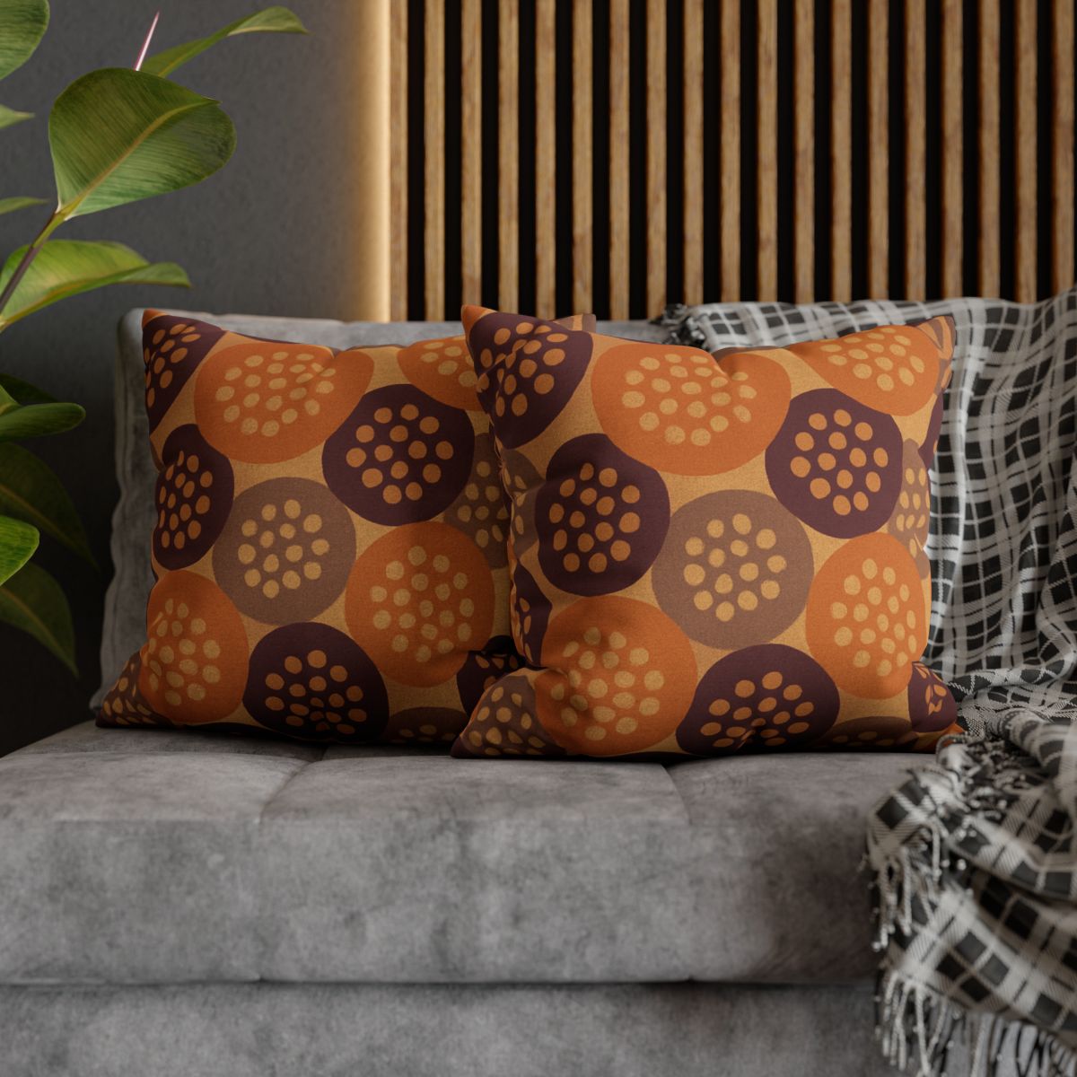 Seed Pod Cluster Mosaic custom pillow cases