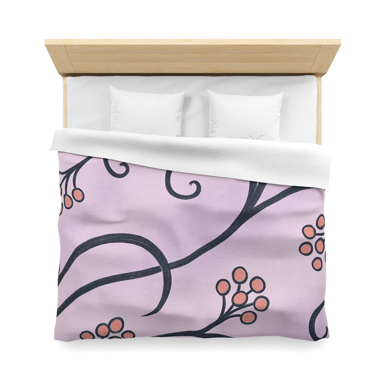 Tendrilled Ribbon Network designer printed duvets