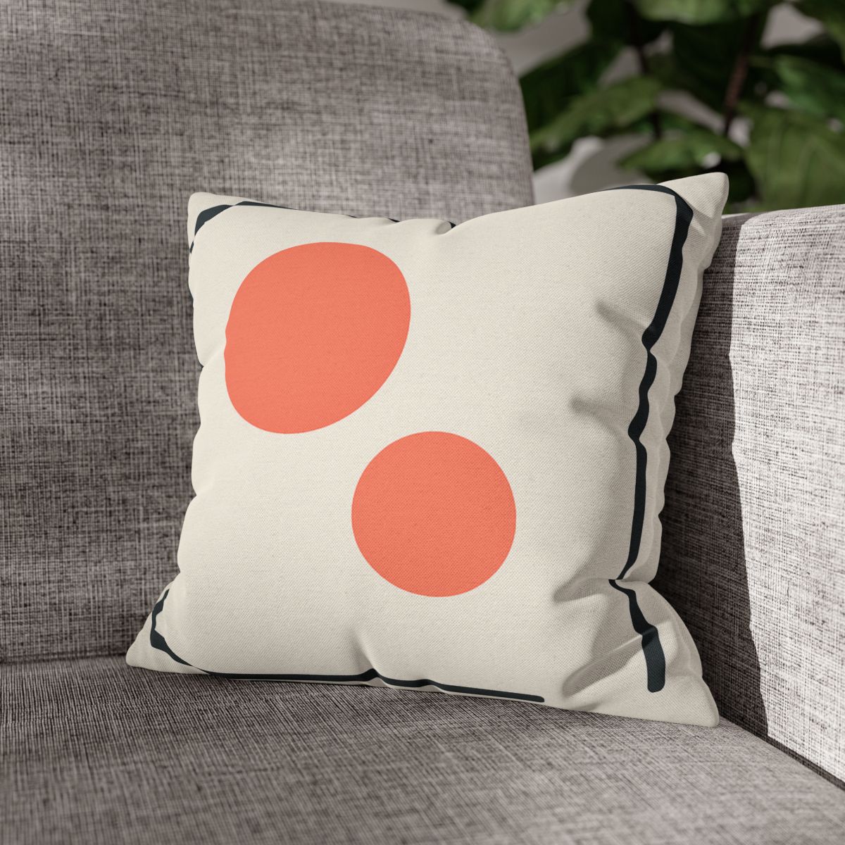 Asymmetric Frame Gap With Two Discs soft cotton pillow cases