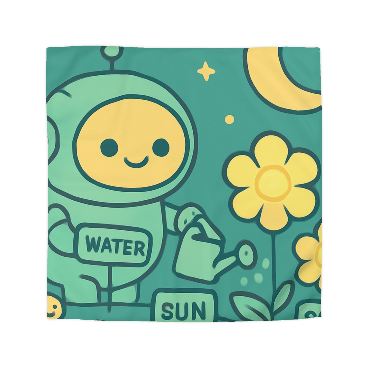 Robot Gardener And The Moonflower Patch warm winter duvets