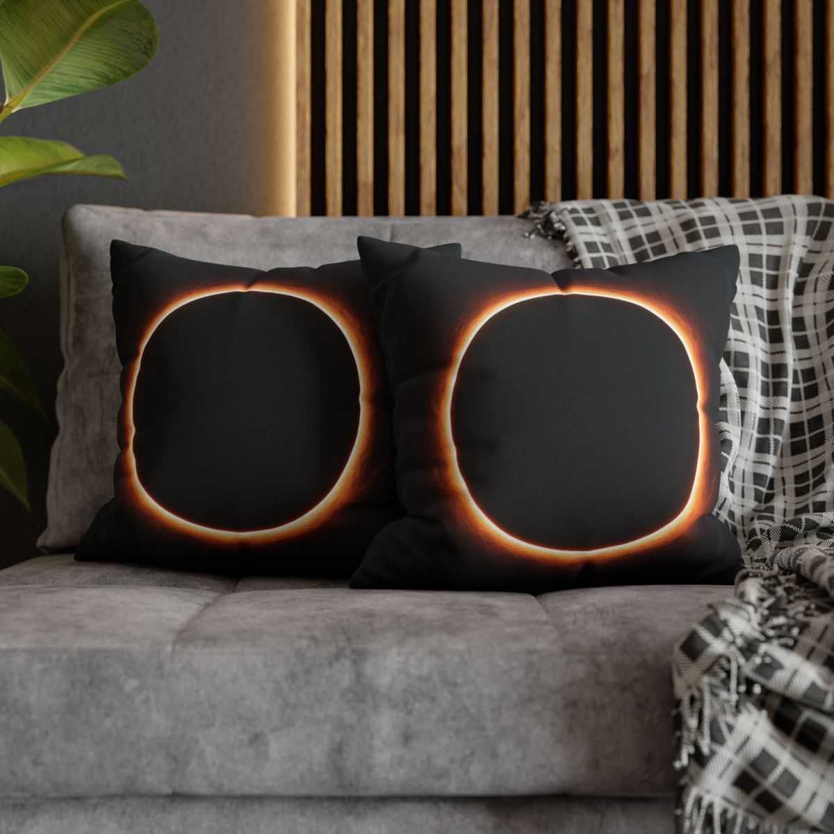 Dark Horizon Singularity Glow personalized pillow covers