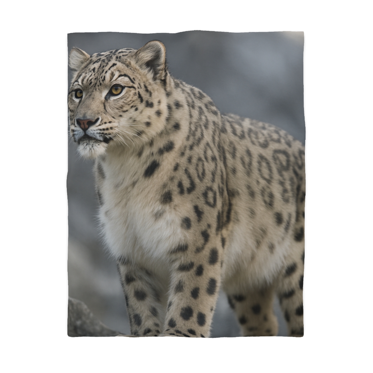 Snow Leopard Silent Summit designer printed duvets