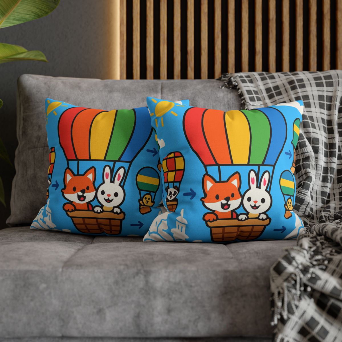 Cloud City Balloon Race custom pillow cases