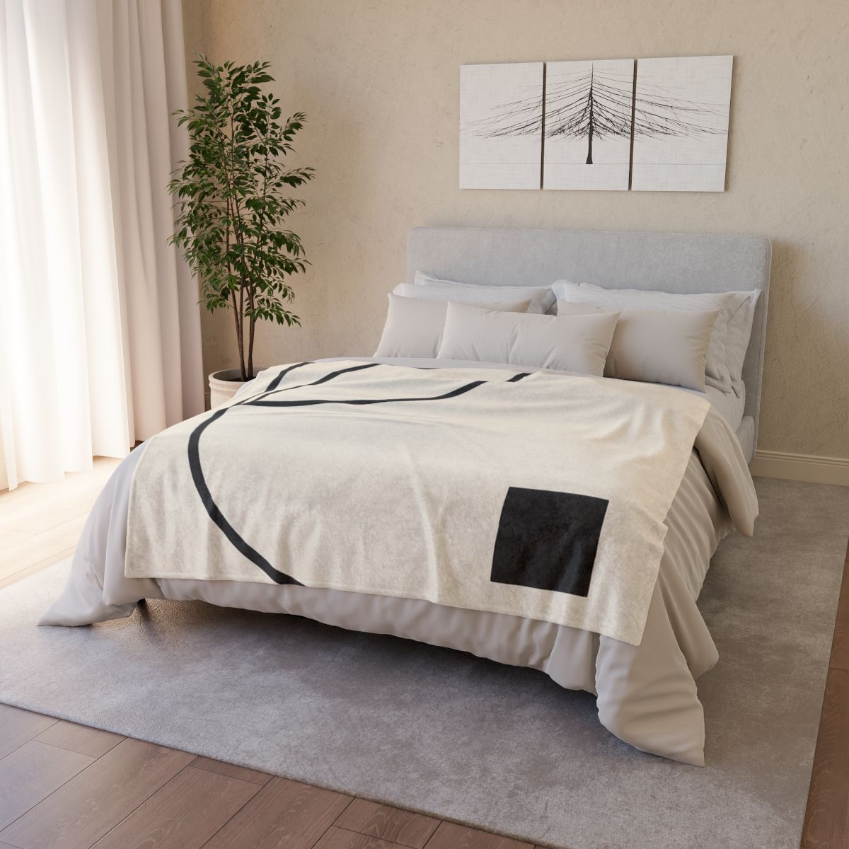 Corner Arc Pause soft fleece blankets