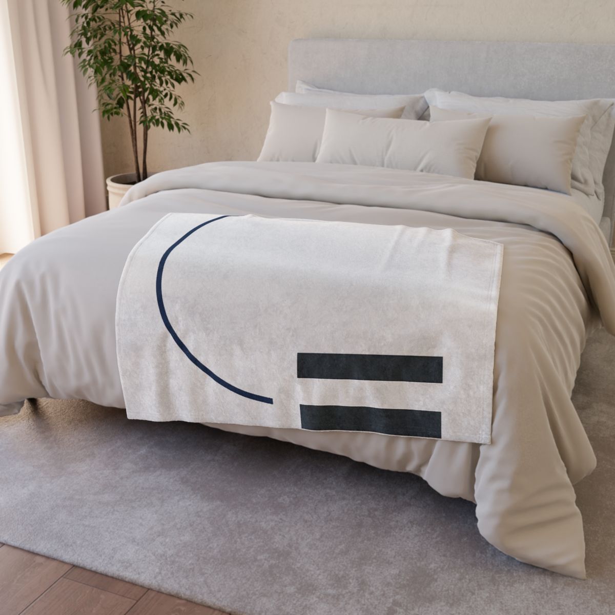 Arc And Twin Bars Alignment designer printed blankets
