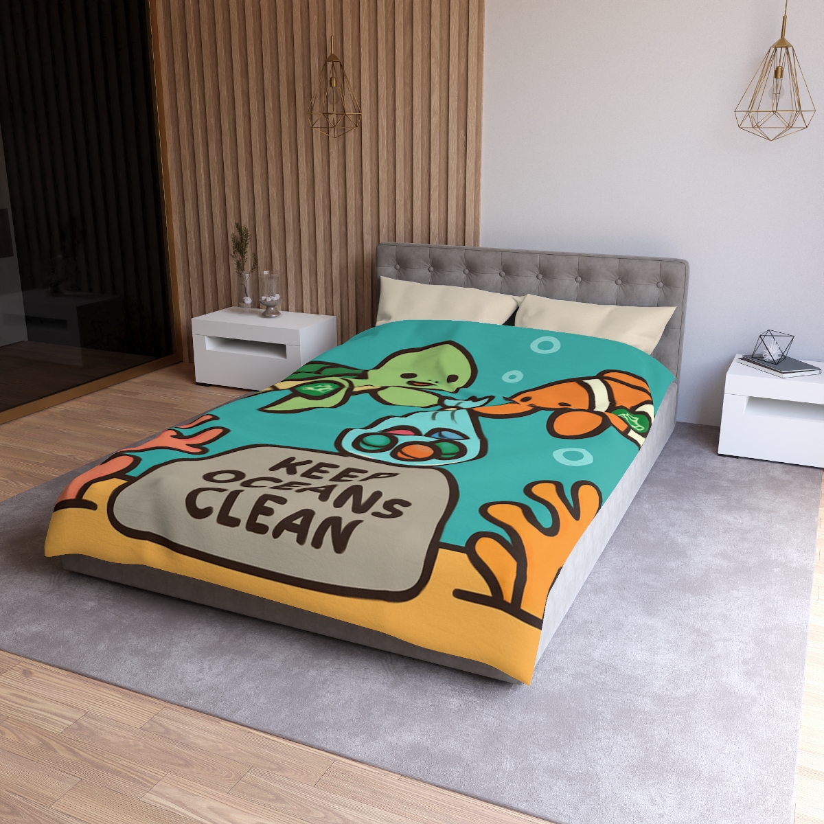 Coral Reef Cleanup Crew warm winter duvets