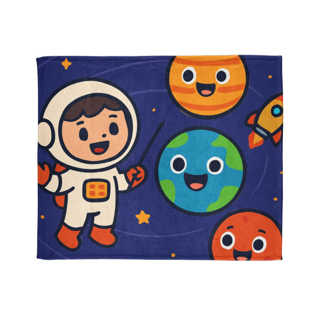 Galaxy School Of Friendly Planets soft fleece blankets