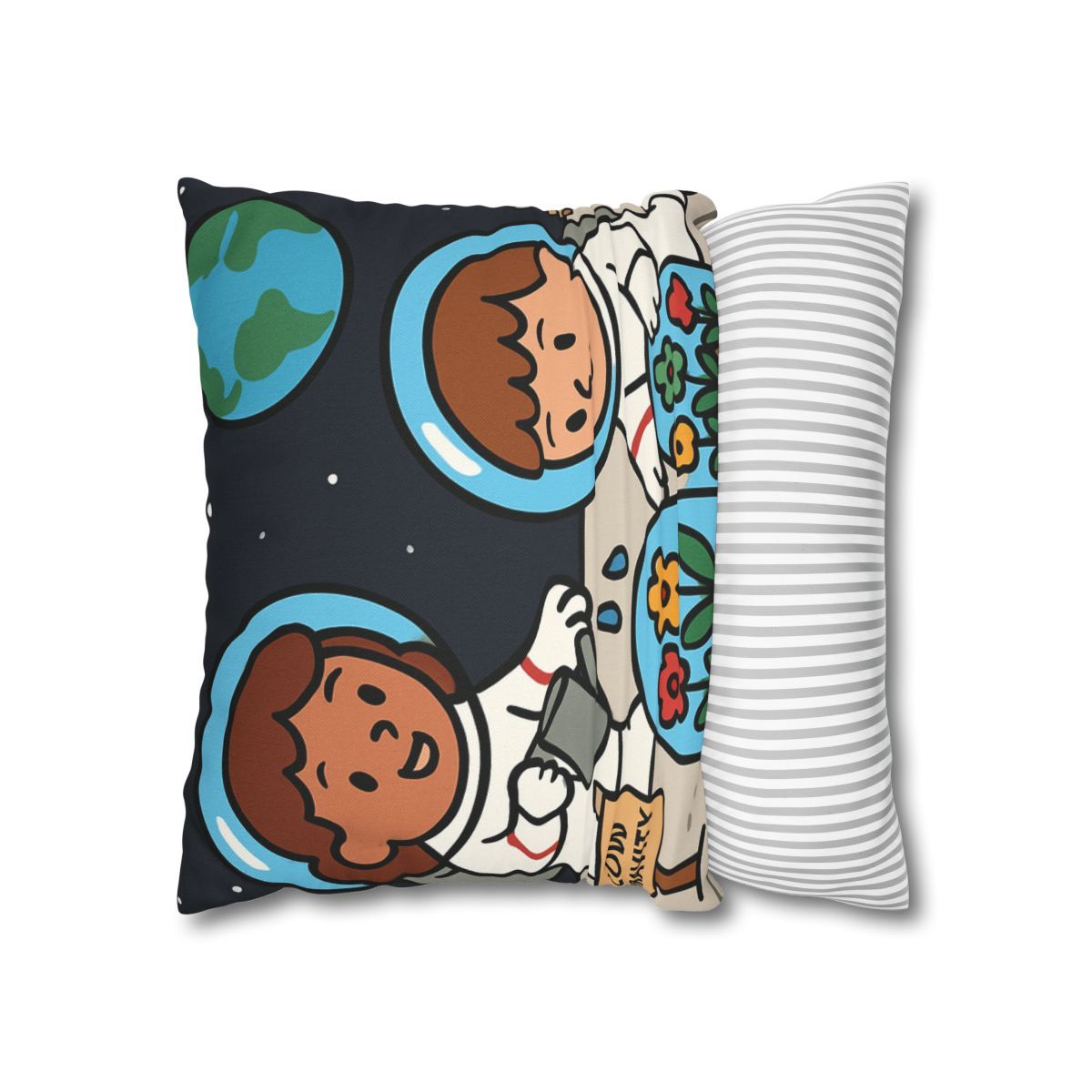 Gravity Garden On The Moon soft cotton pillow cases