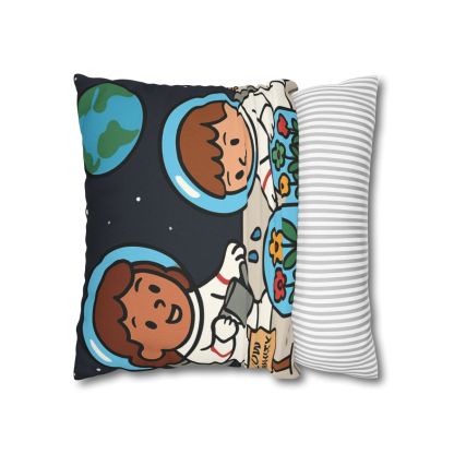 Gravity Garden On The Moon soft cotton pillow cases