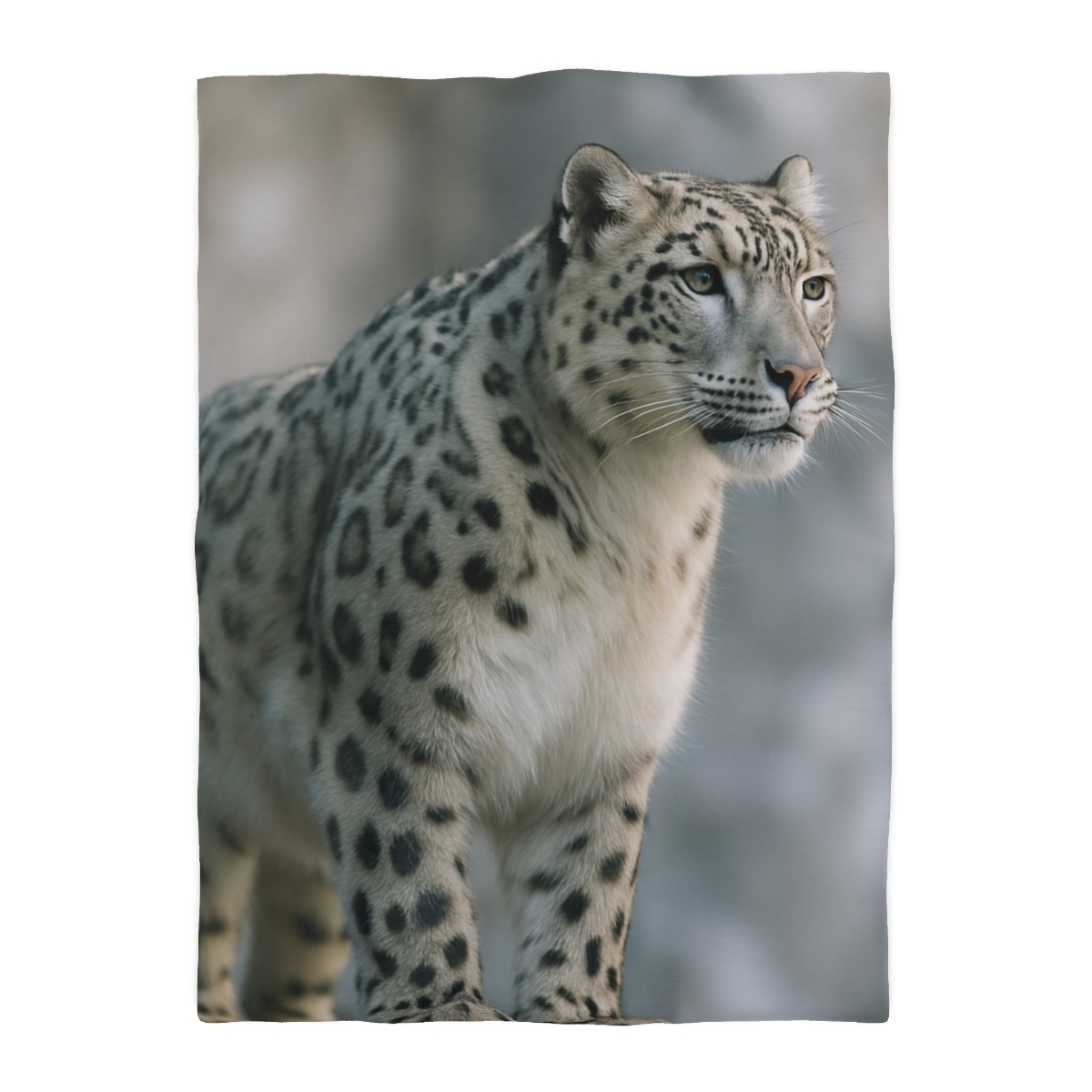 Cliff Phantom Snow Leopard soft comforter duvets
