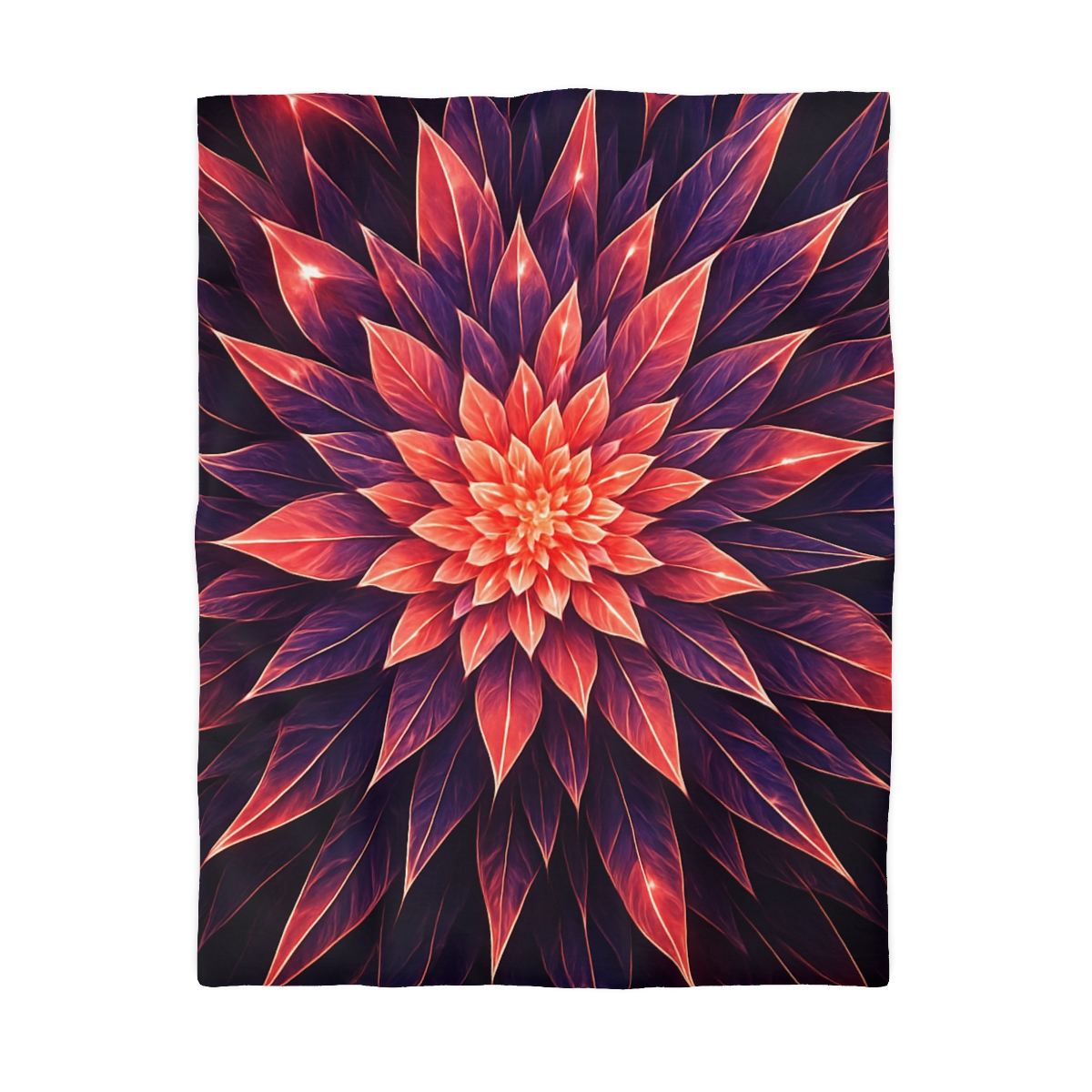 Cosmic Bloom Fractal personalized bedding duvets