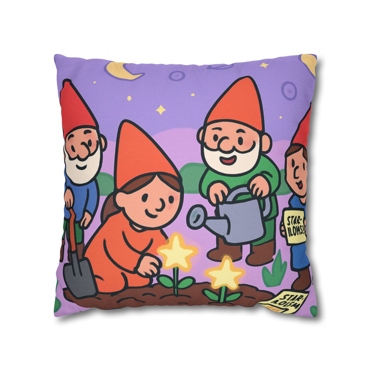 Galactic Garden Gnomes unique gift pillow cases