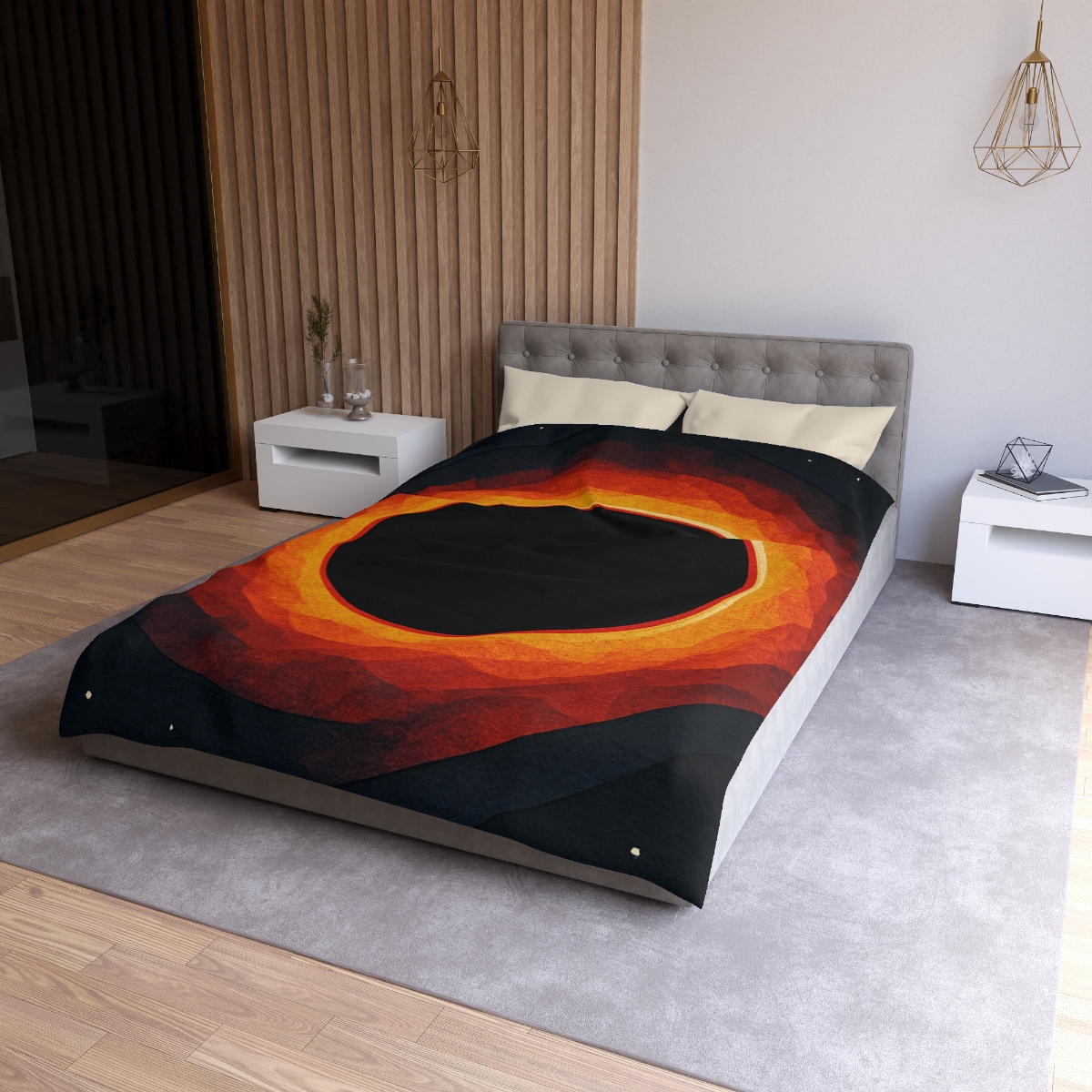 Event Horizon Paper Cut Silhouette custom duvets