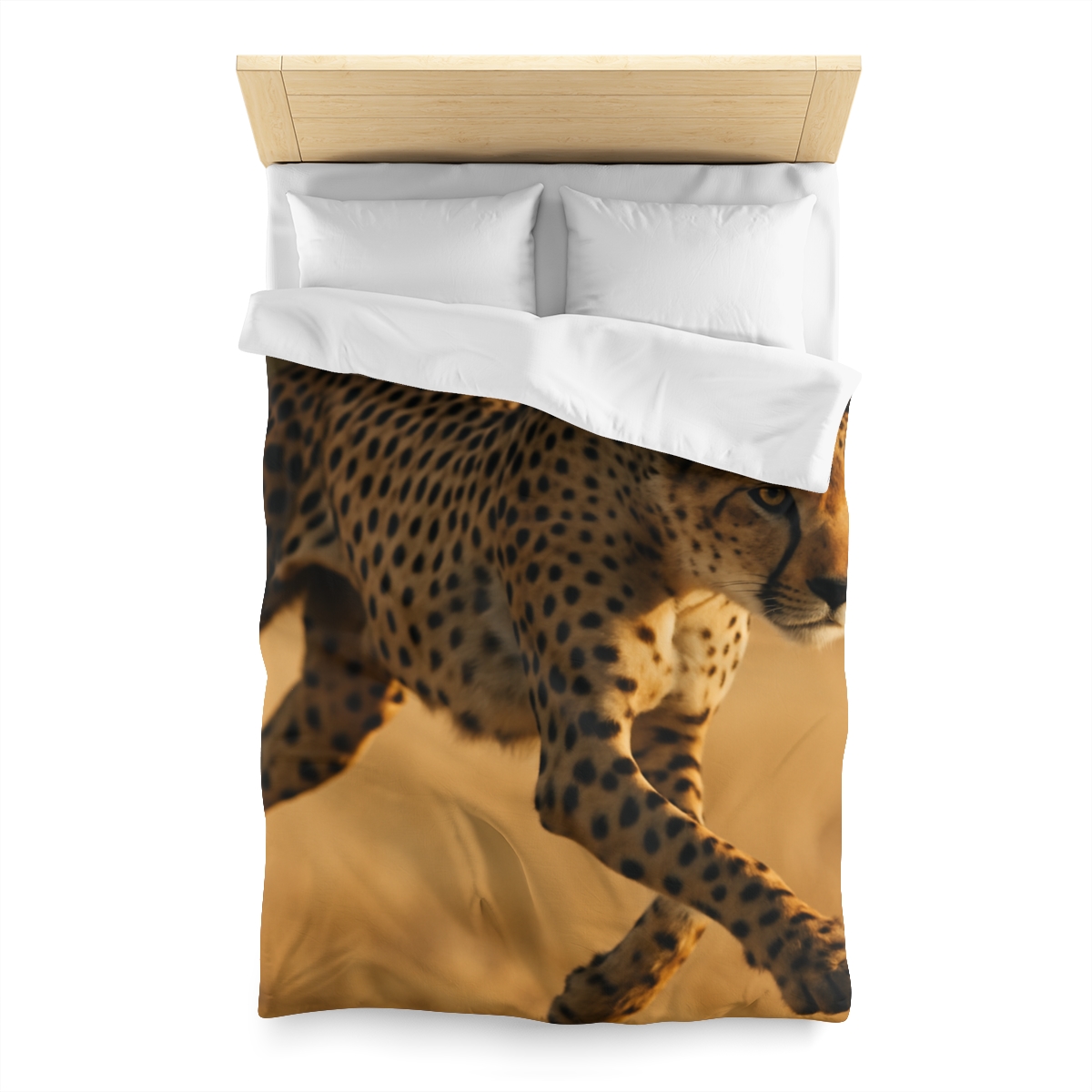 Speed Whisper Cheetah designer printed duvets