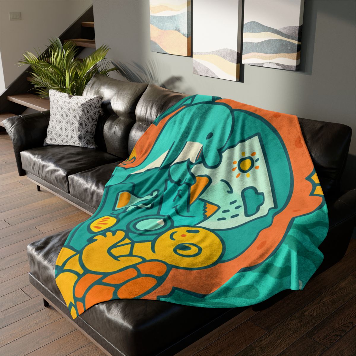 Coral Reef Science Lab trendy patterned blankets
