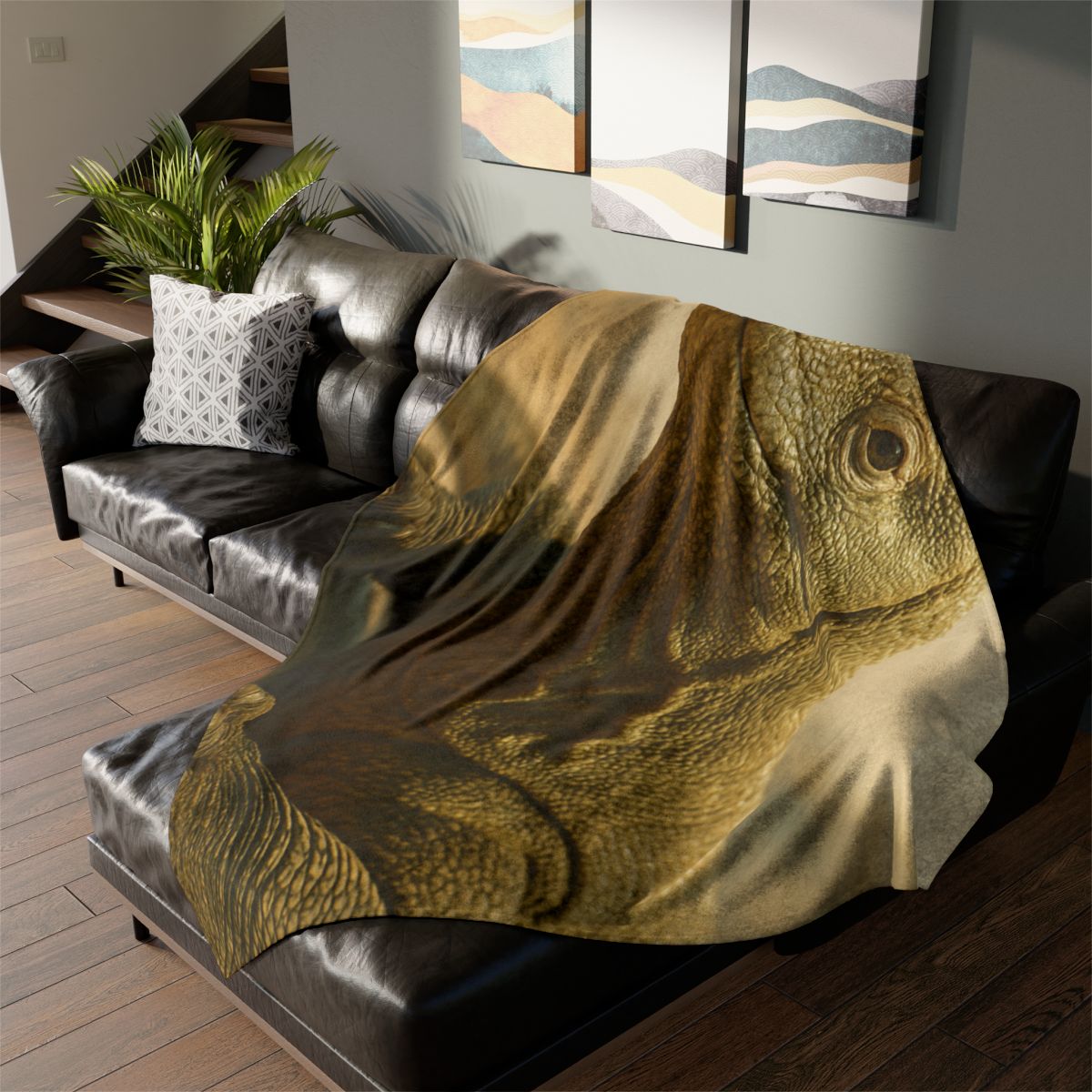 Ancient Sentinel Komodo Dragon decorative home blankets