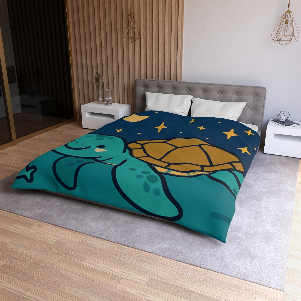 Starry Sea Turtle Voyage warm winter duvets