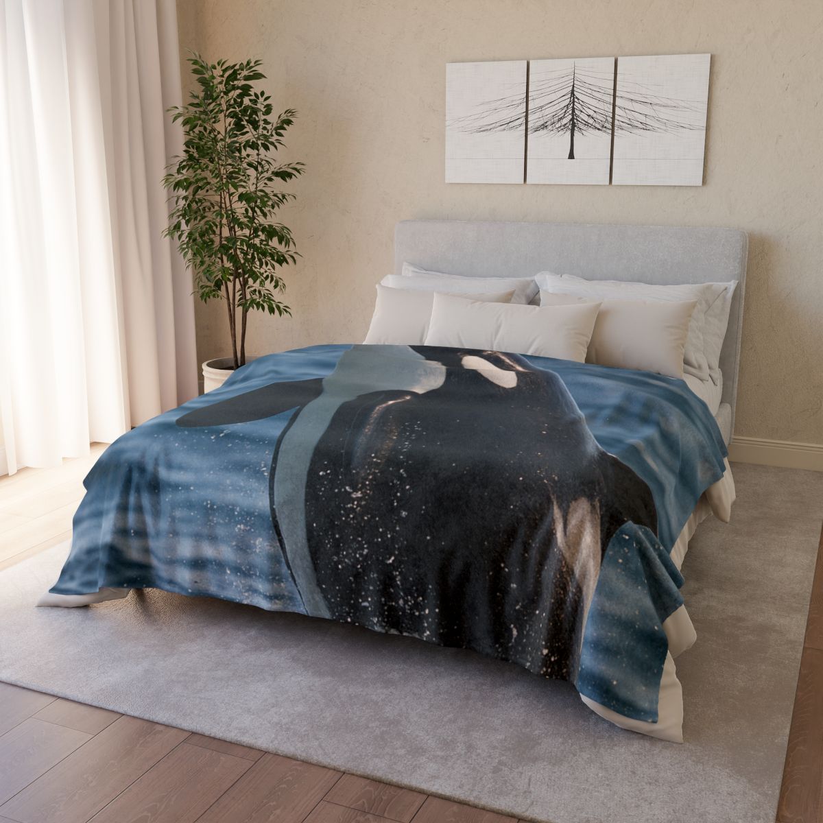 Tidal Monarch Orca unique gift blanketscustom blankets