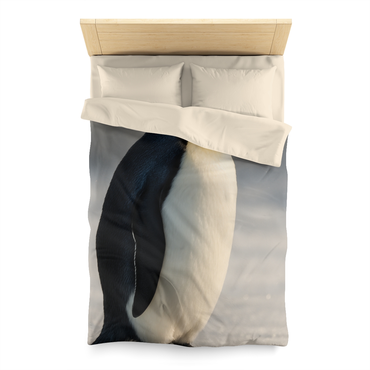 Aurora Drift Emperor Penguin custom duvets
