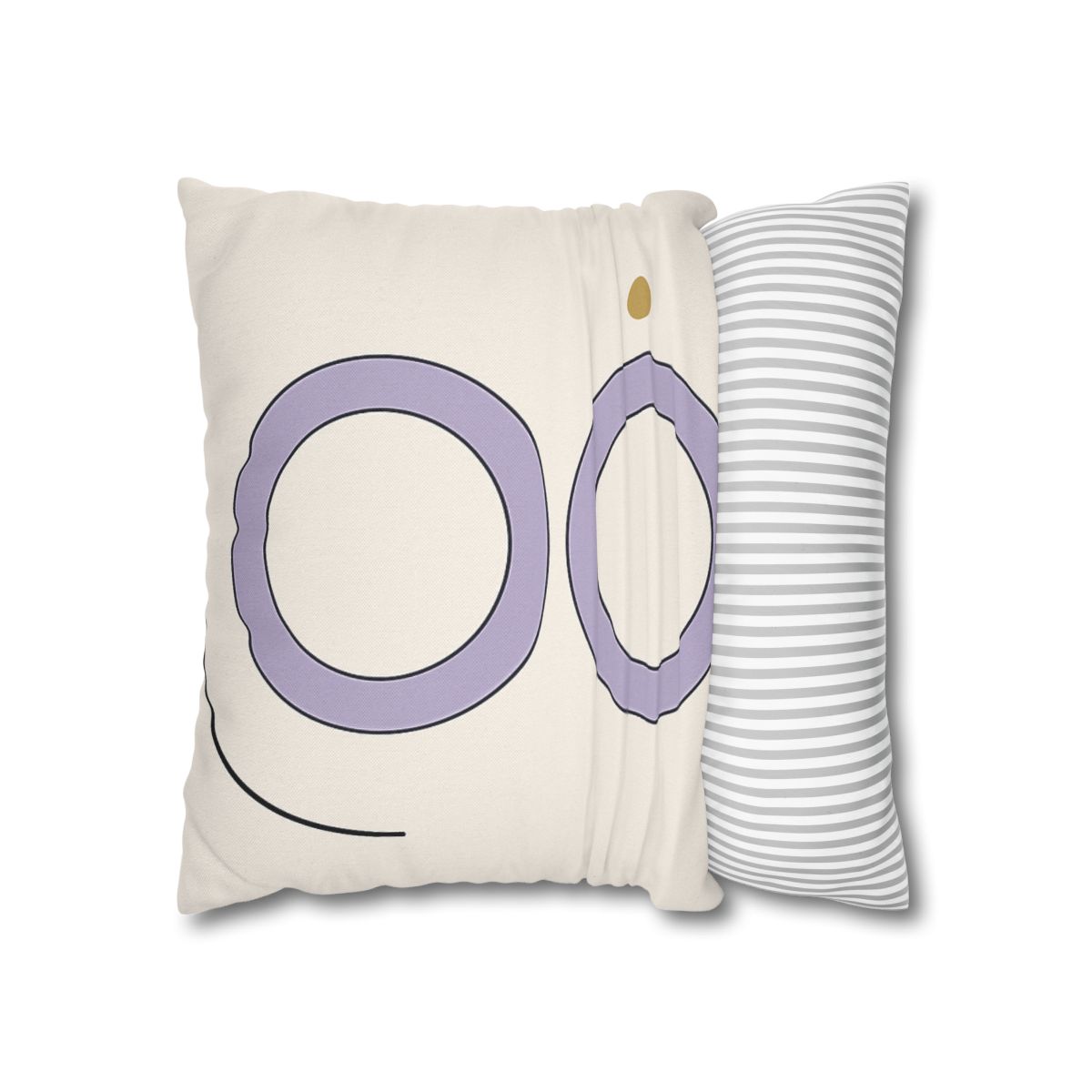 Arc Corner With Paired Rings personalized pillow covers