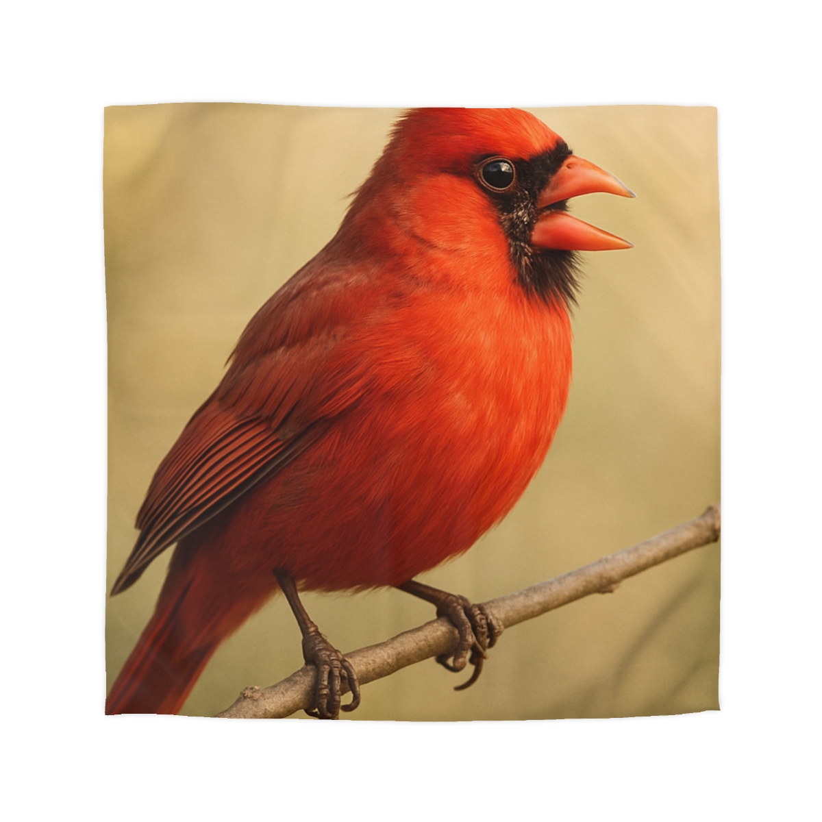 Crimson Hymn Cardinal designer printed duvets