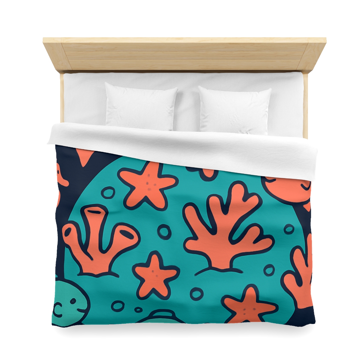 Cosmic Coral Reef Planet custom duvets