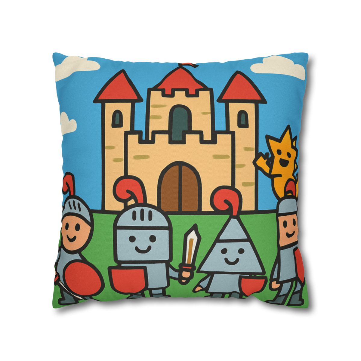 Castle Of Shape Knights designer print pillow cases