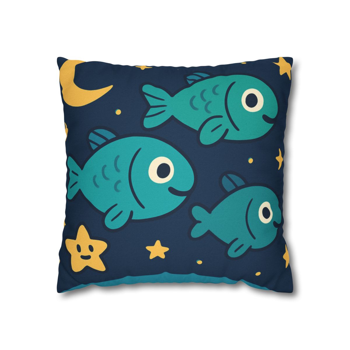 Starry Space Fish School soft cotton pillow cases