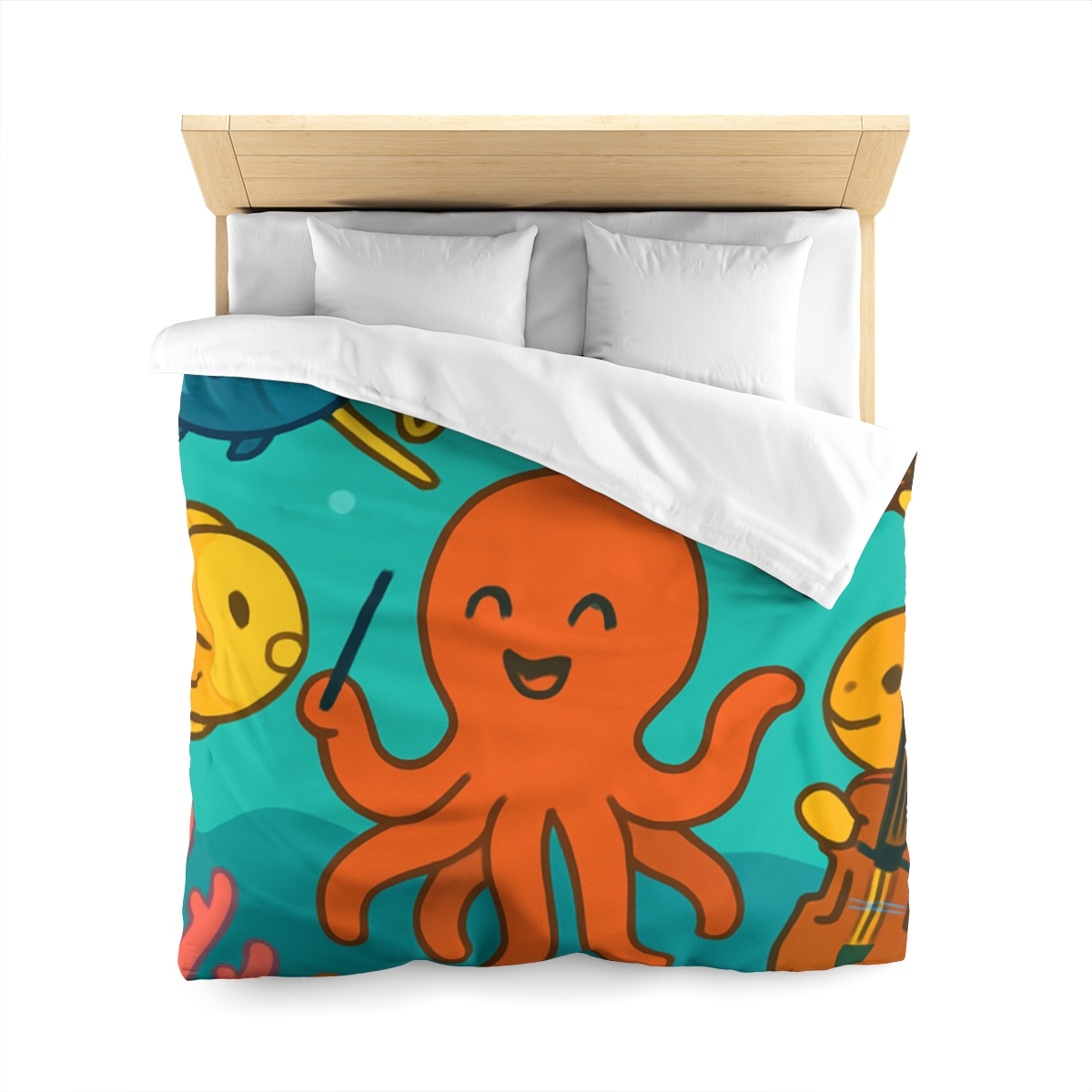 Coral Reef Orchestra designer printed duvets