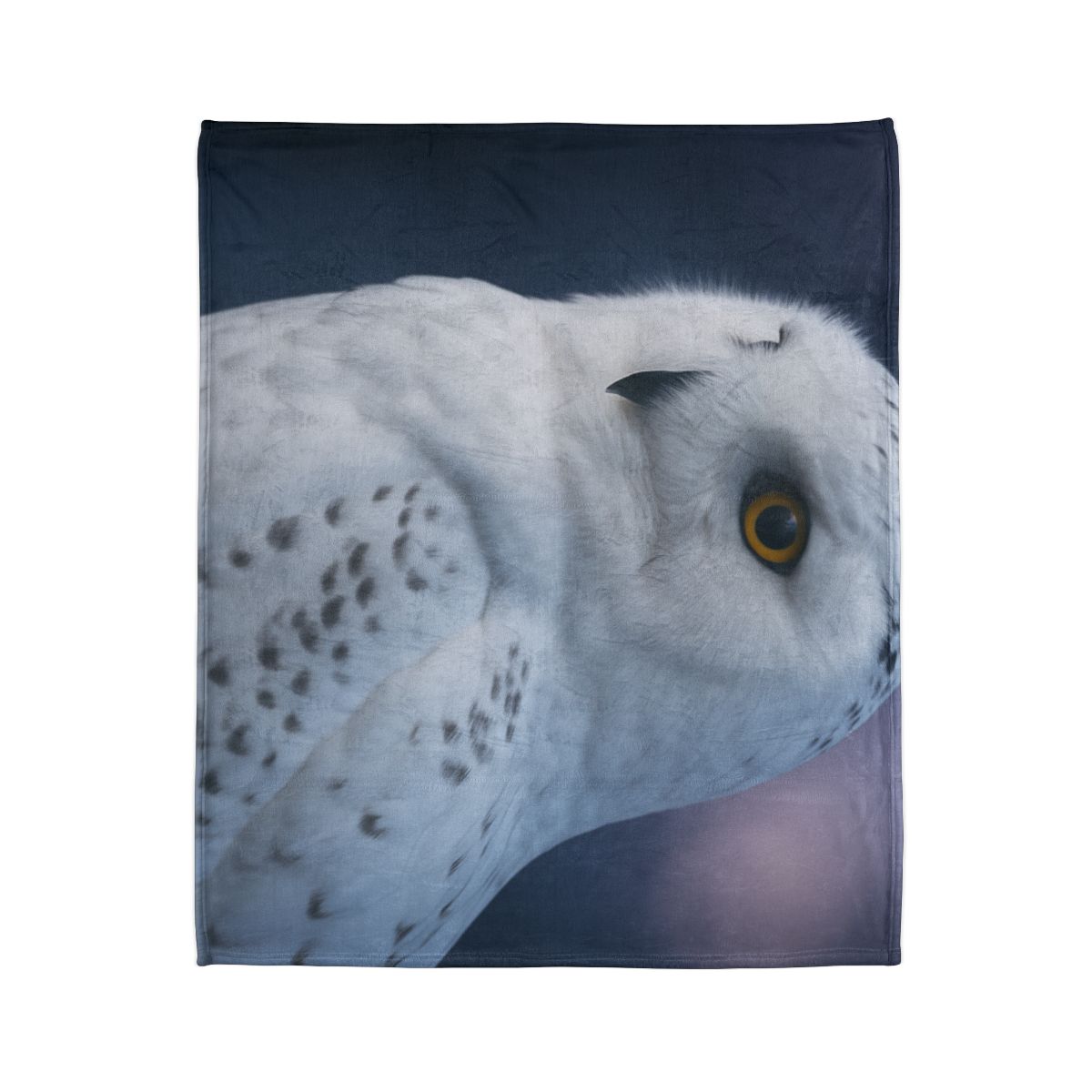 Twilight Watcher Snowy Owl designer printed blankets