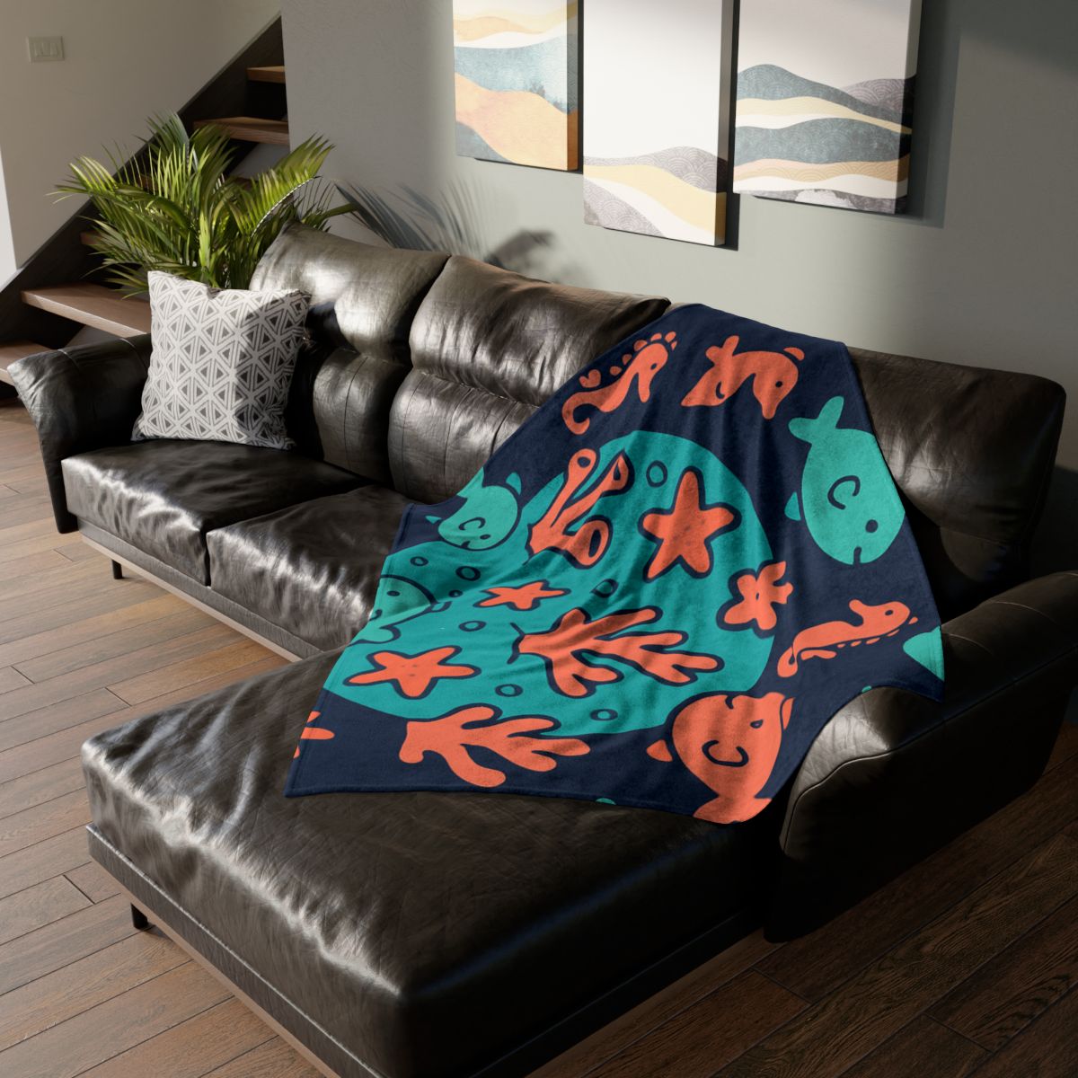 Cosmic Coral Reef Planet trendy patterned blankets