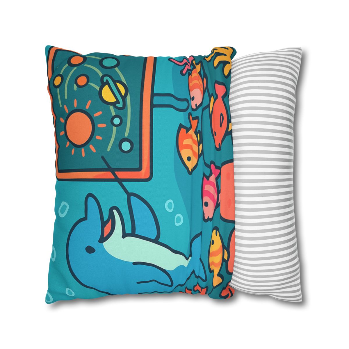 Cosmic Coral Reef Classroom personalized pillow covers