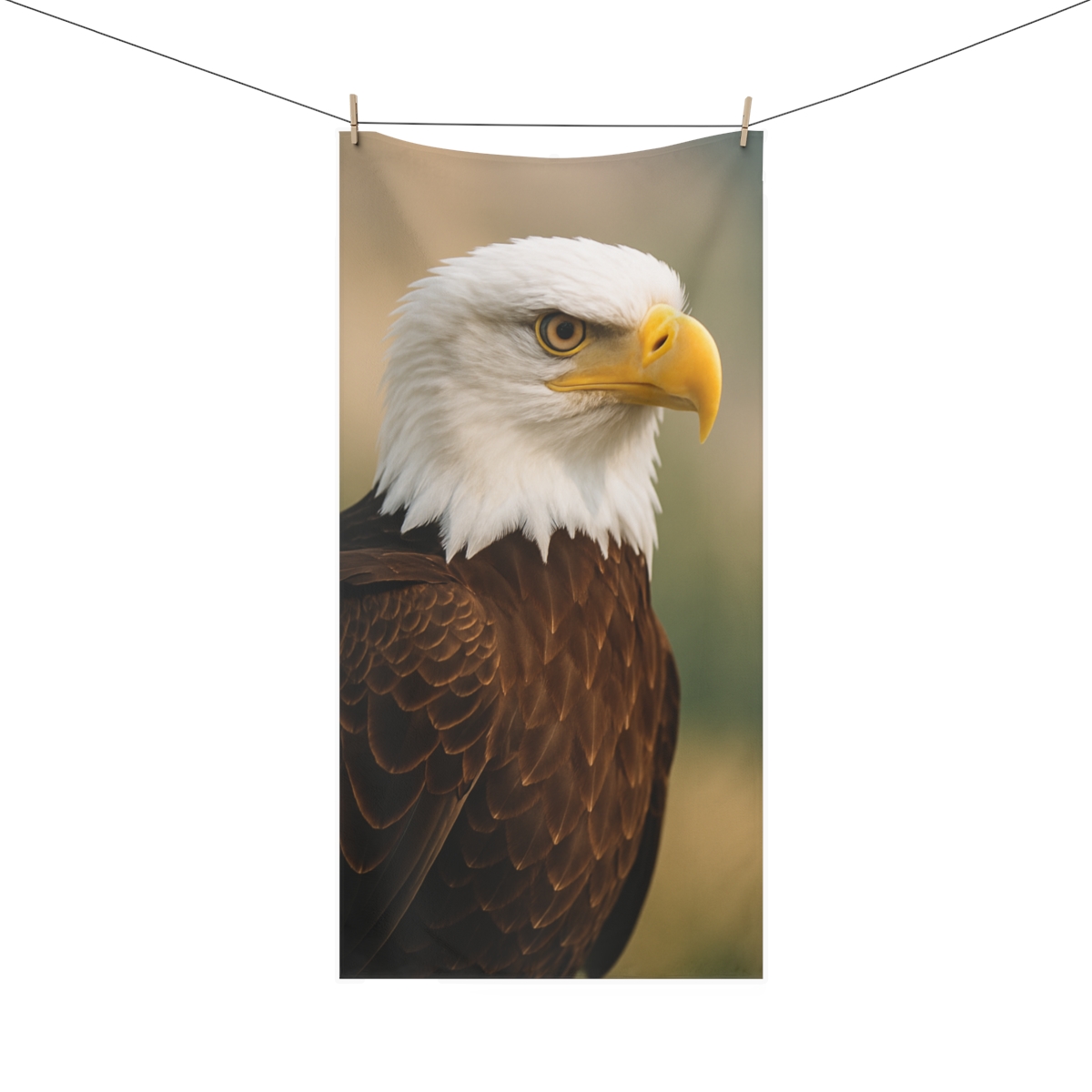 Silent Watcher Bald Eagle soft cotton towels