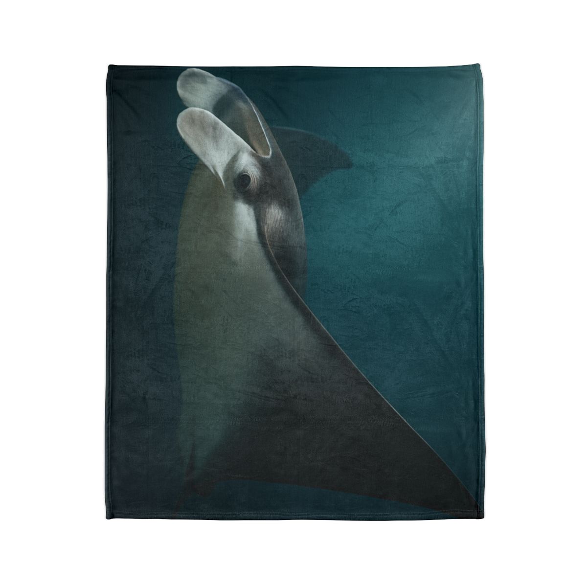 Starlit Glide Manta Ray designer printed blankets