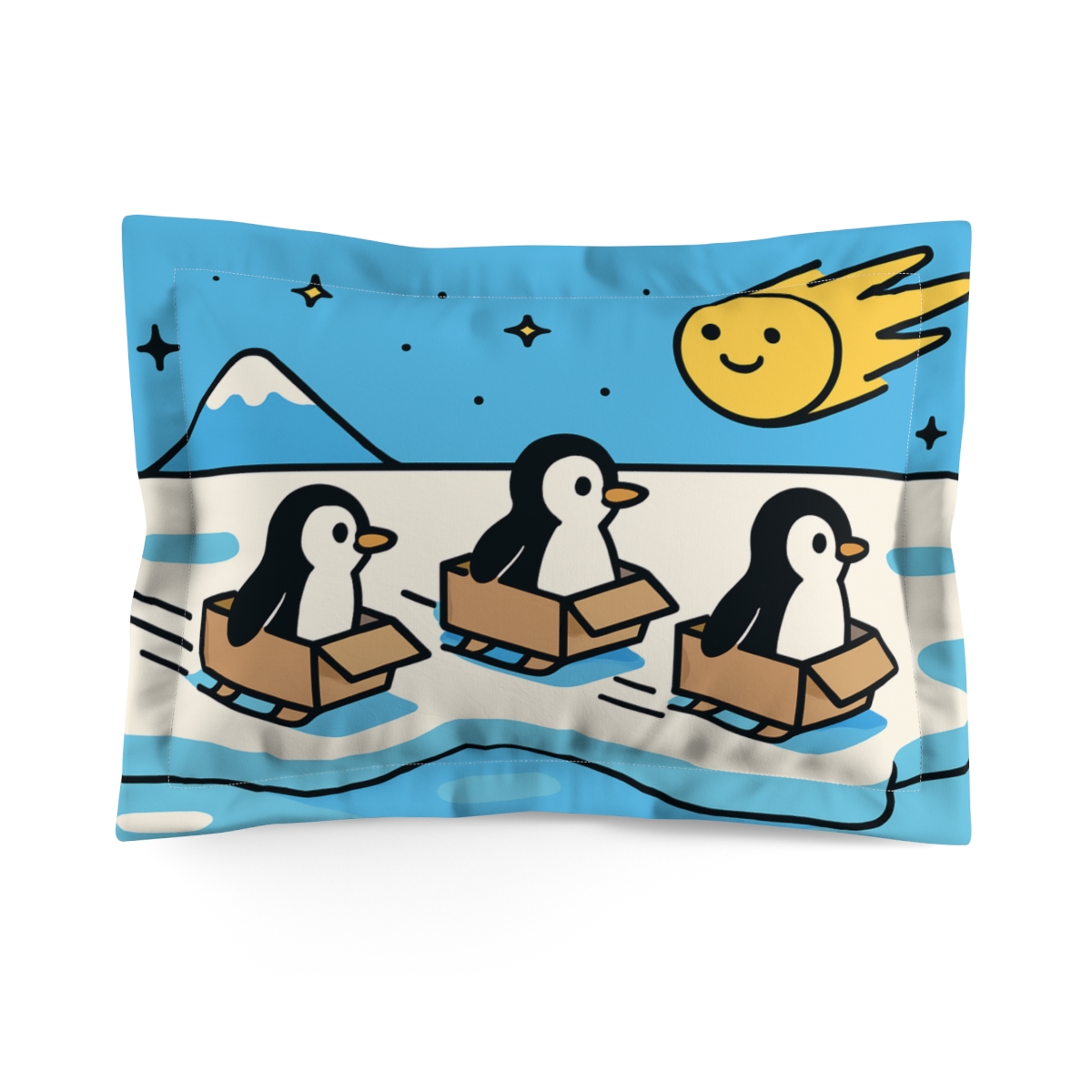Rocket Penguin Patrol personalized decorative pillows