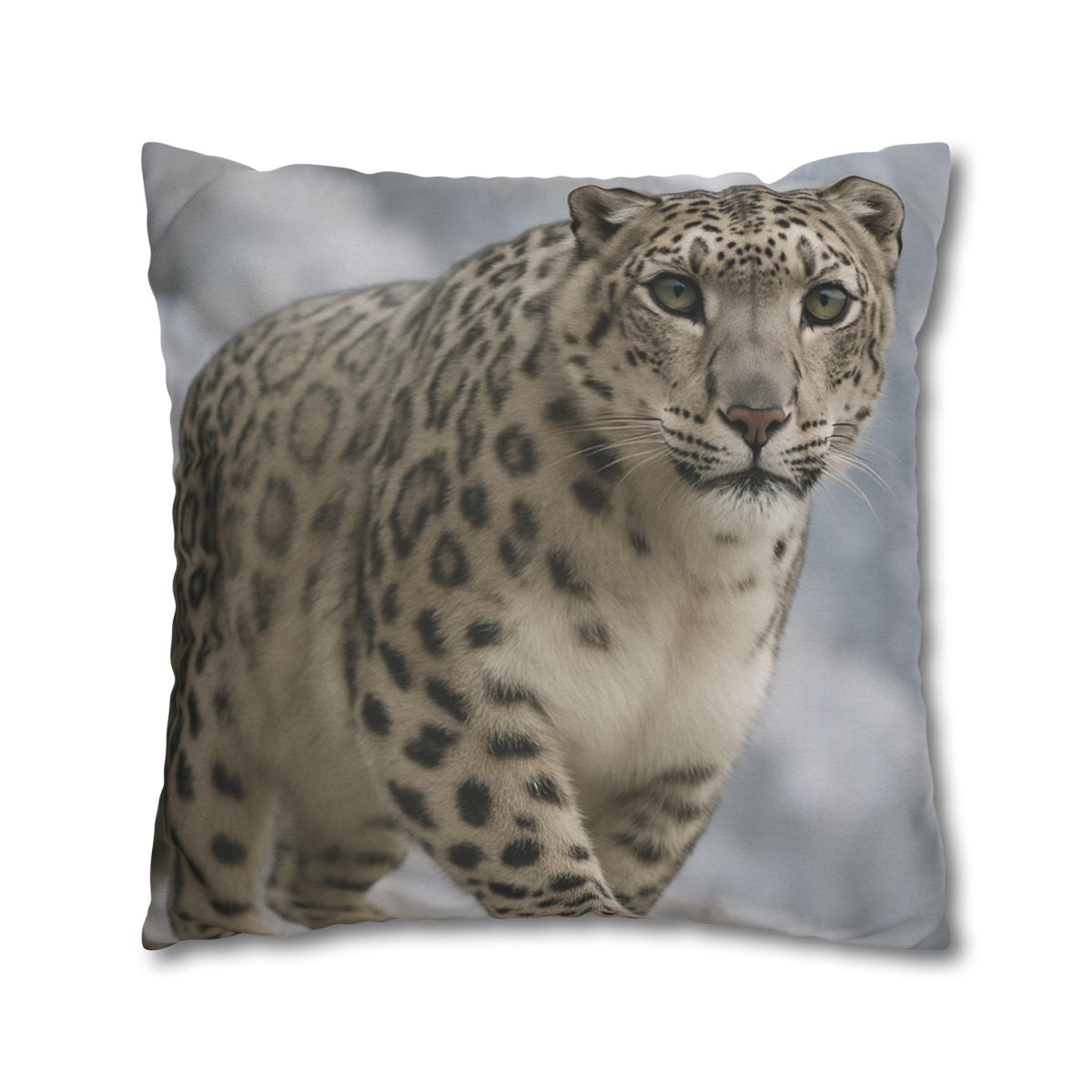 Snow Leopard Silent Ascent personalized pillow covers