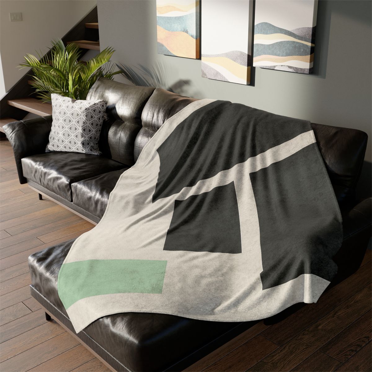 Offset Rectangle Quartet designer printed blankets