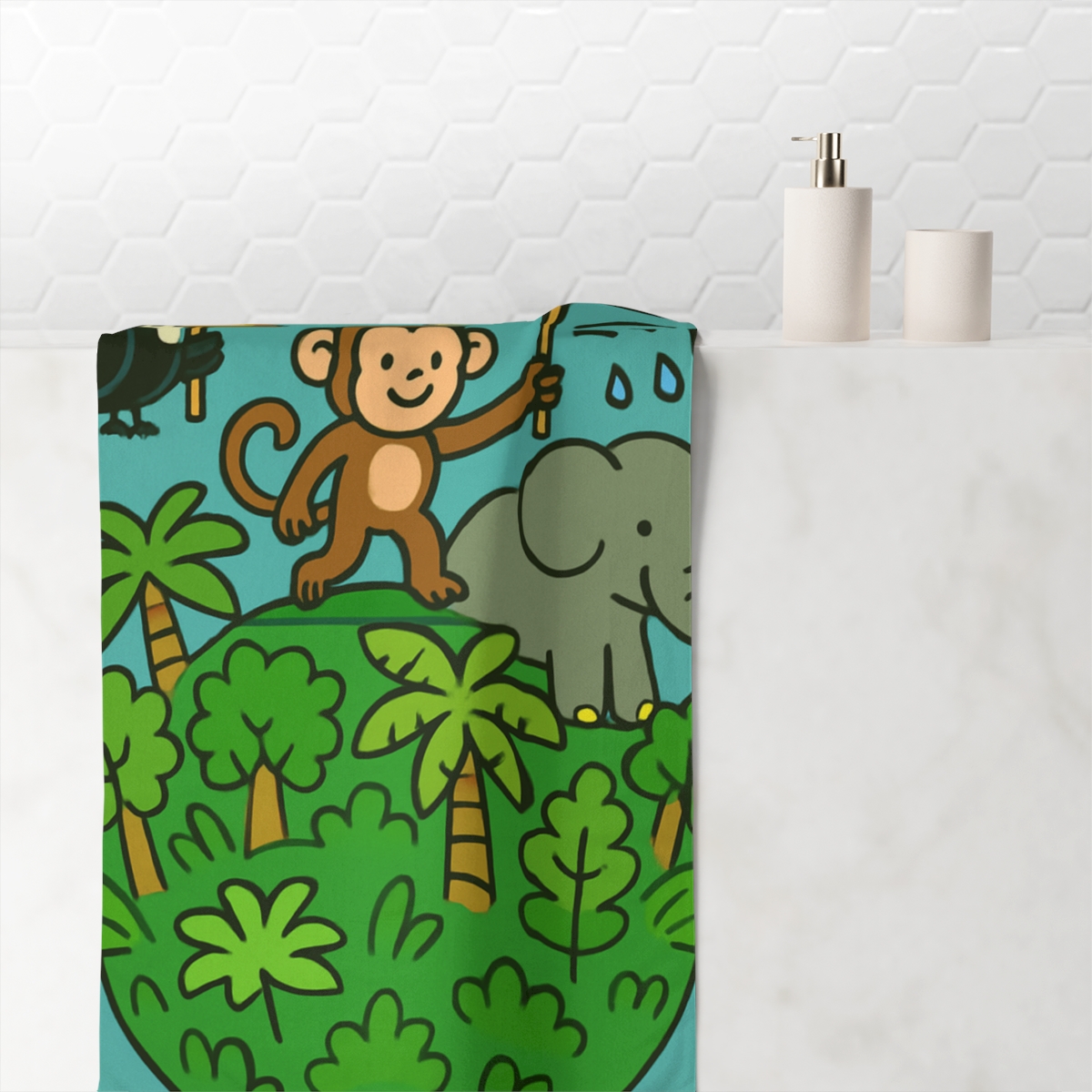 Jungle Planet Rain Cycle Parade stylish beach towels