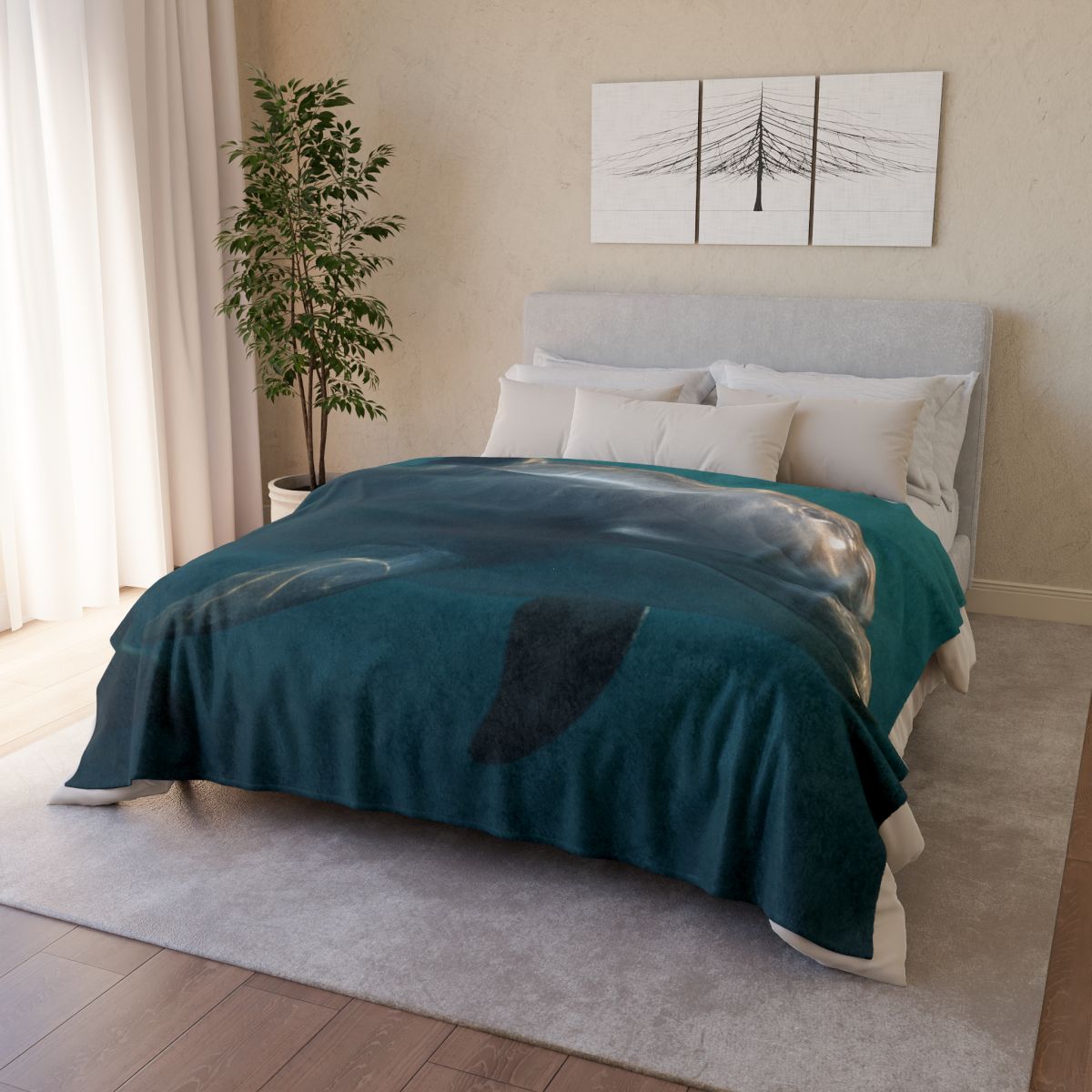 Nebula Drift Bottlenose Dolphin soft fleece blankets