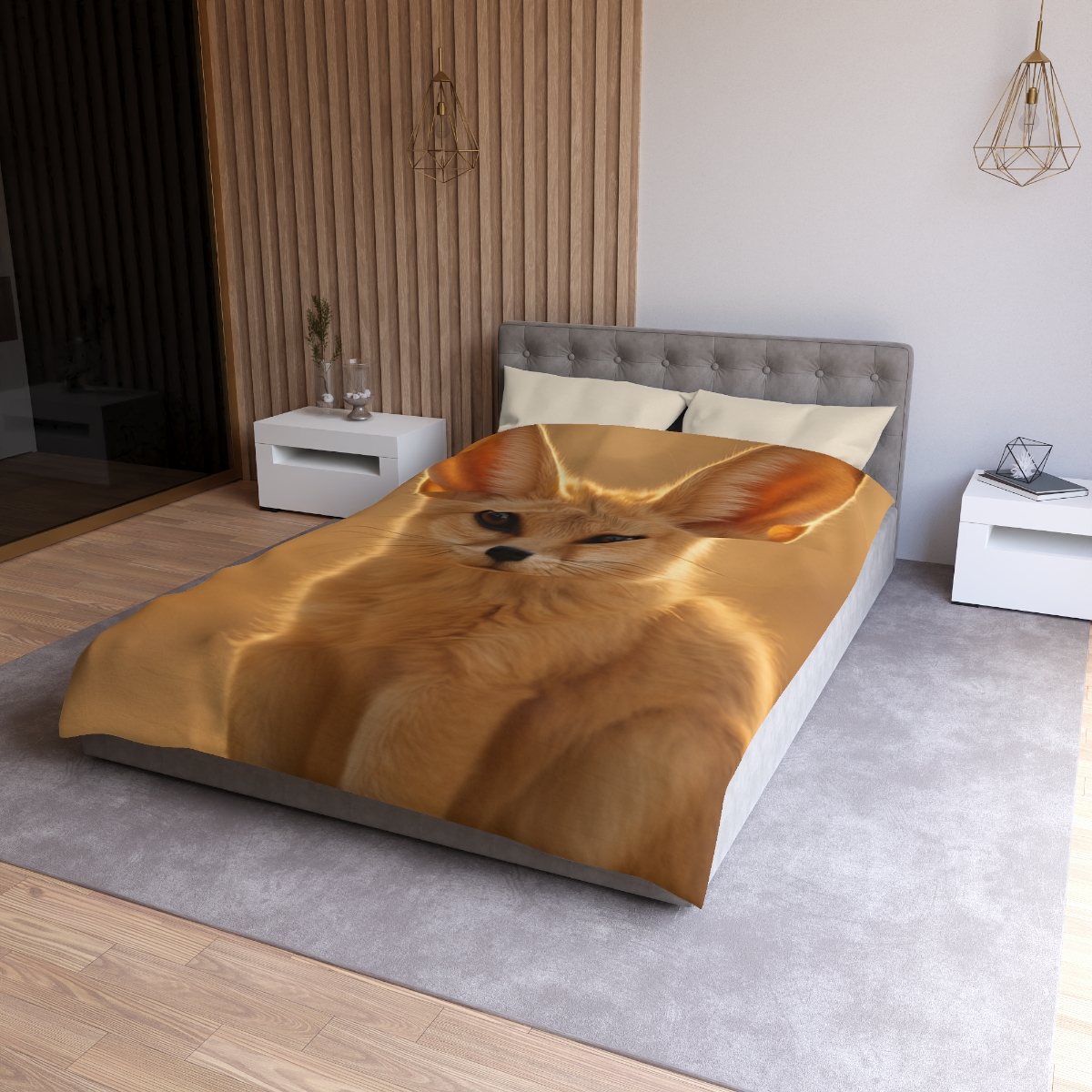 Ember Dusk Fennec Fox designer printed duvets