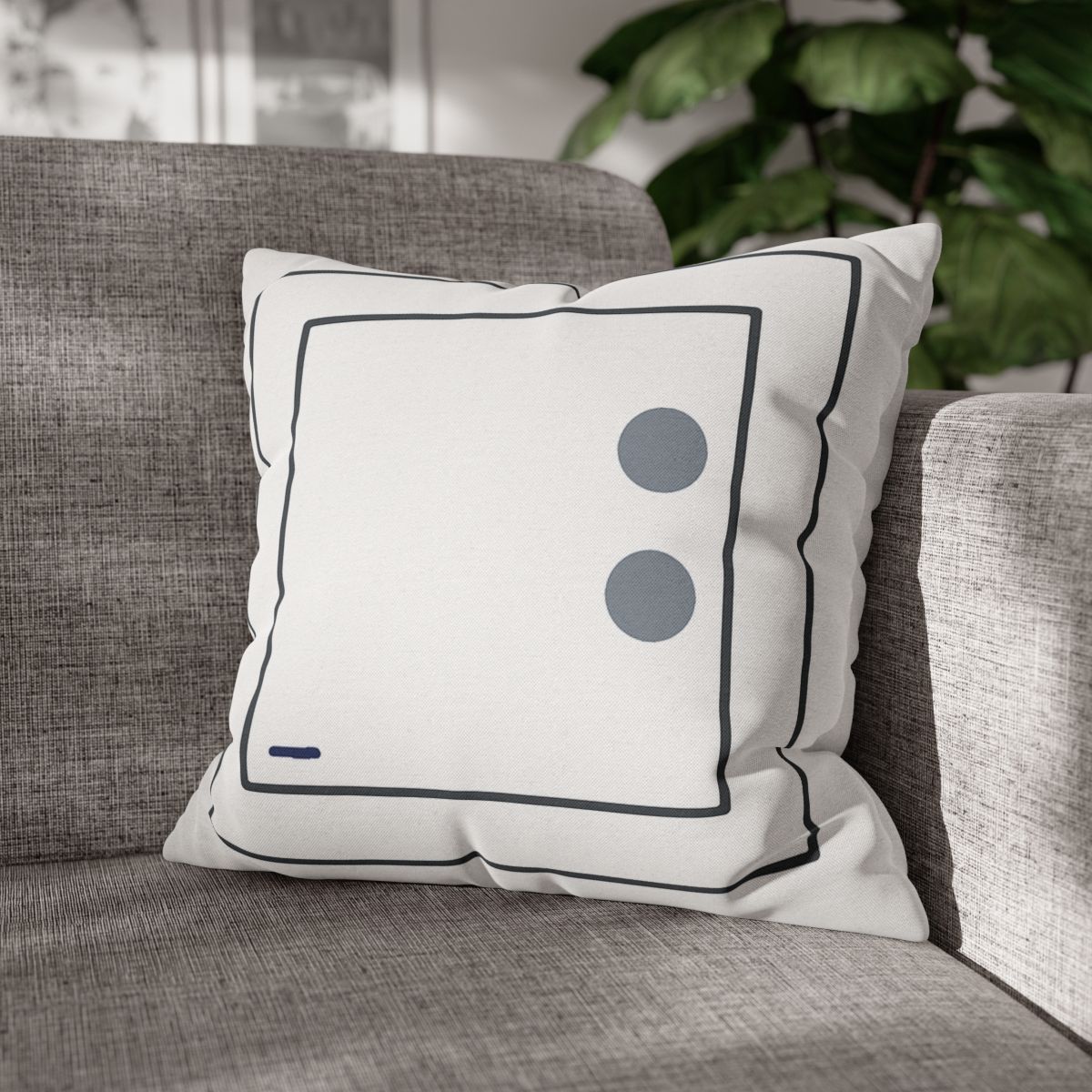 Nested Square With Sliding Circle Pair personalized pillow covers
