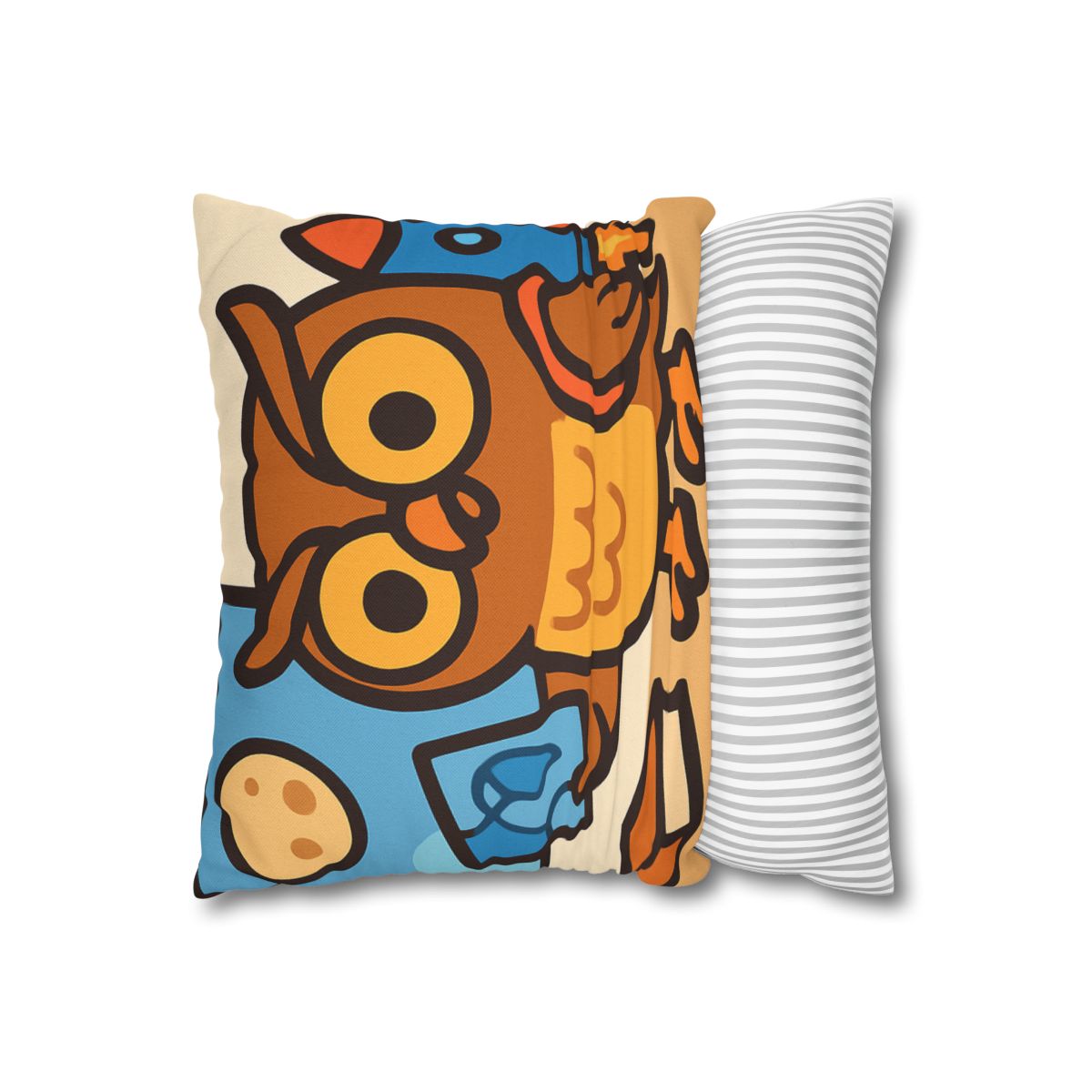 Rocket School Owl personalized pillow covers