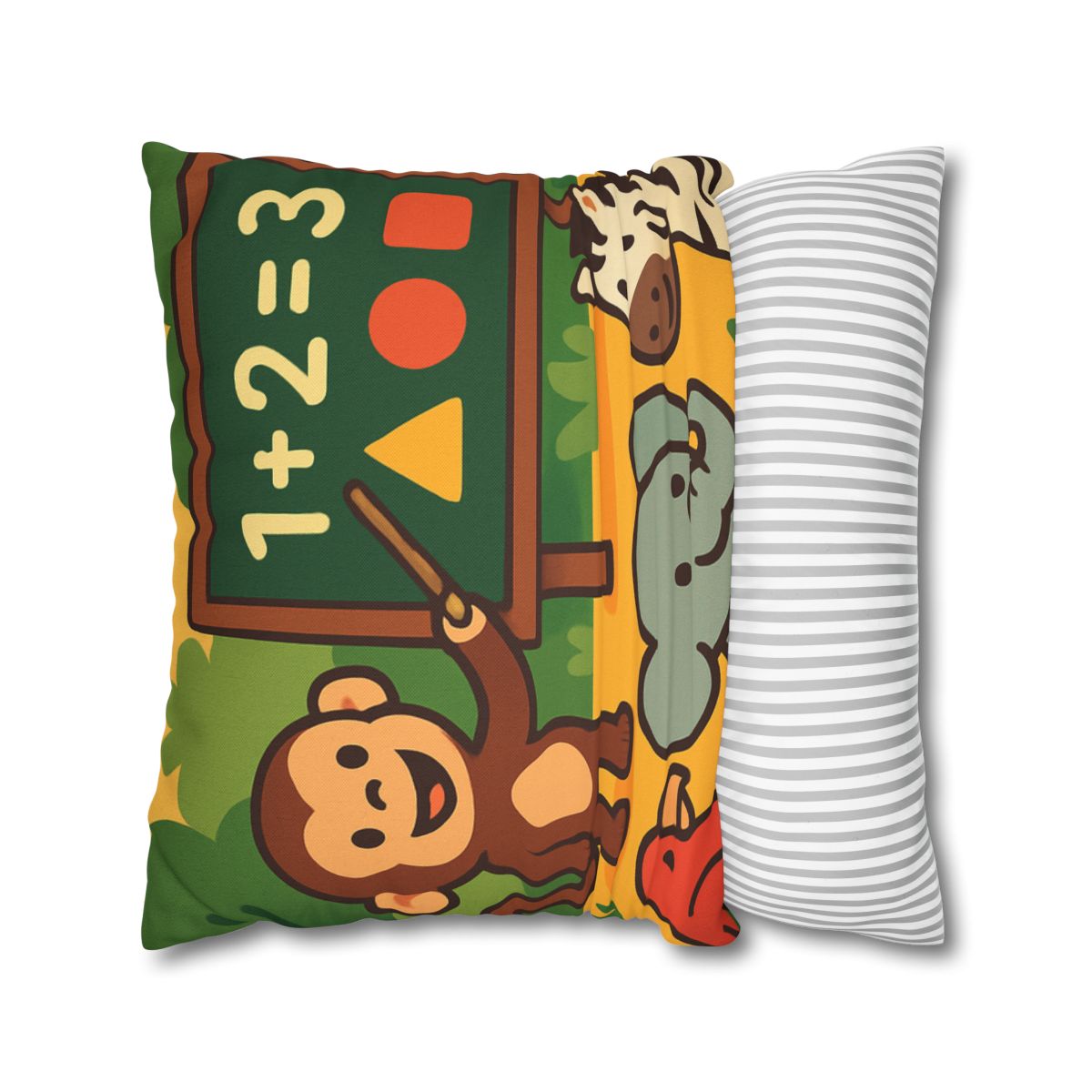 Jungle Math With Monkey And Friends trendy patterned pillow cases