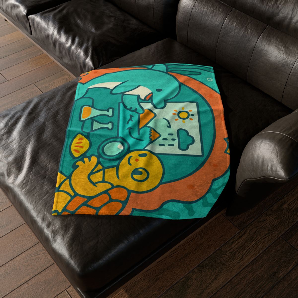 Coral Reef Science Lab trendy patterned blankets