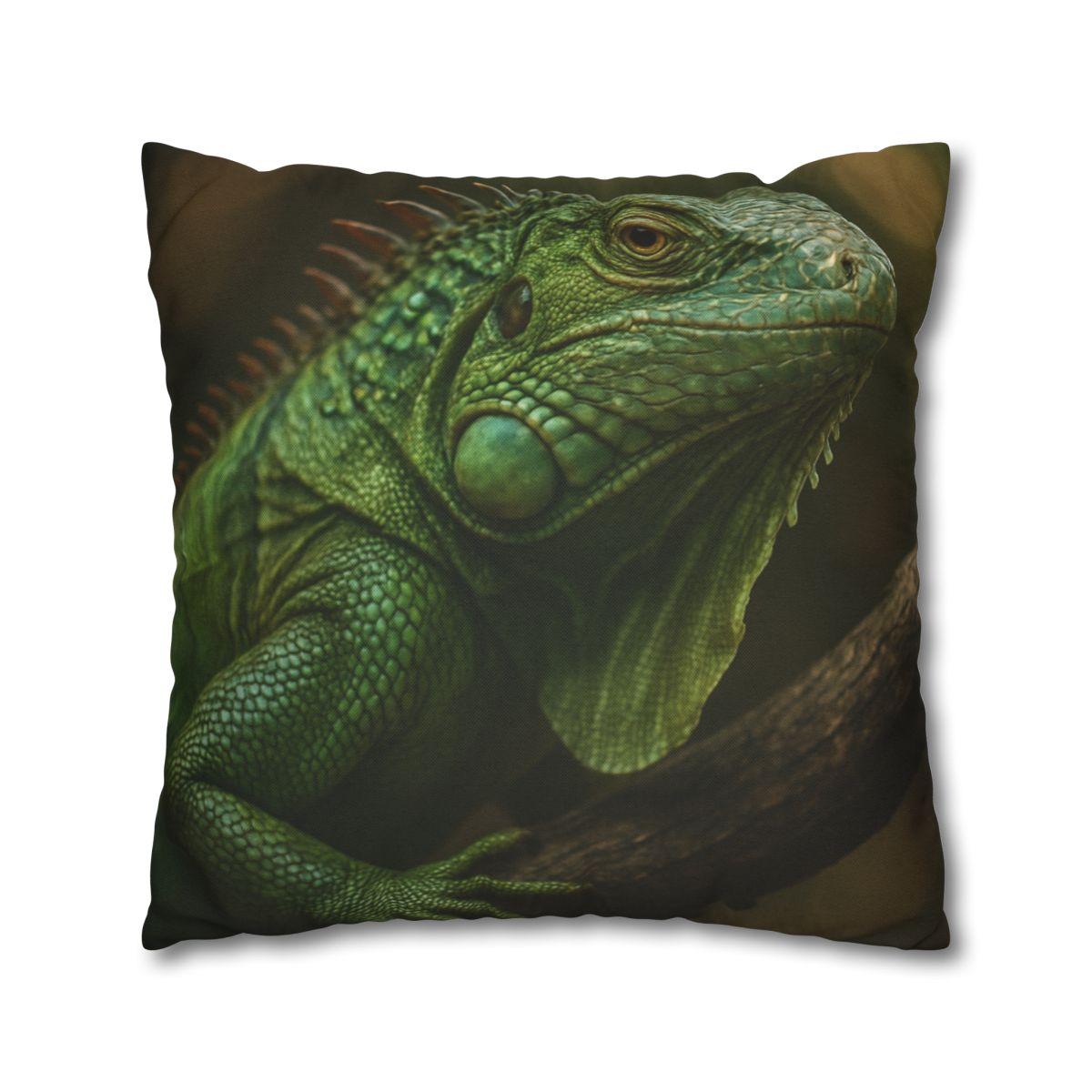 Starlit Stillness Green Iguana trendy patterned pillow cases