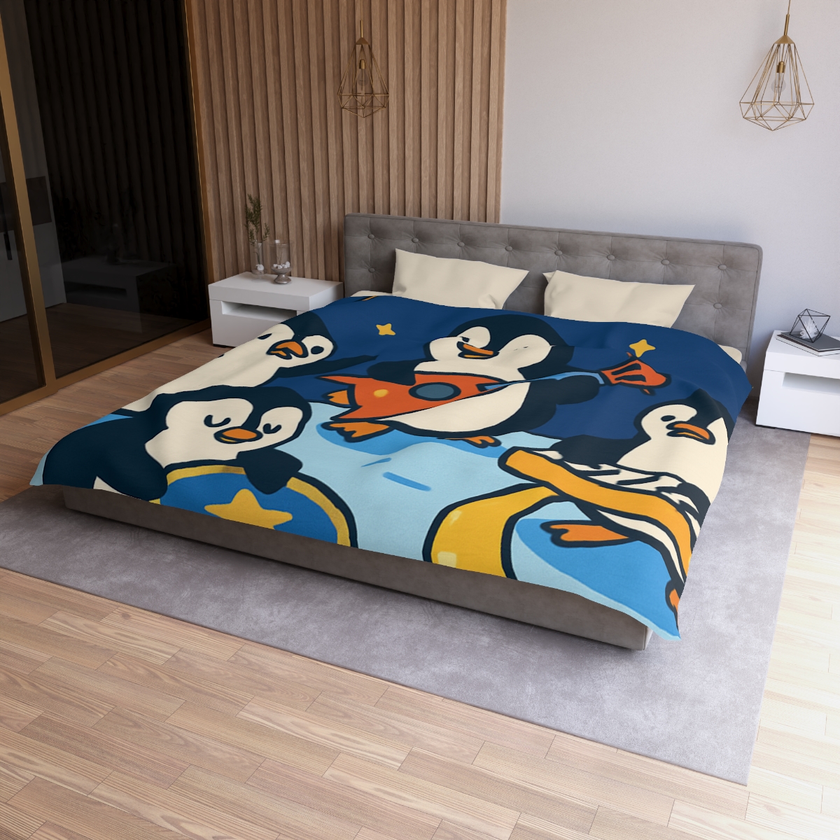 Starlight Symphony Penguin Band unique patterned duvets