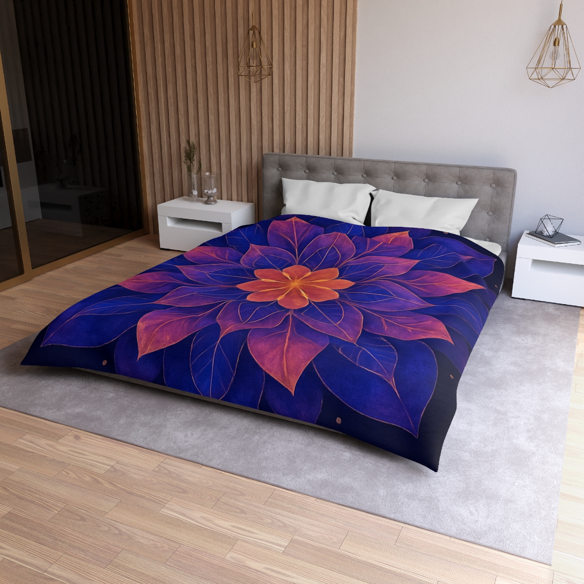 Petal Prism Mandala designer printed duvets