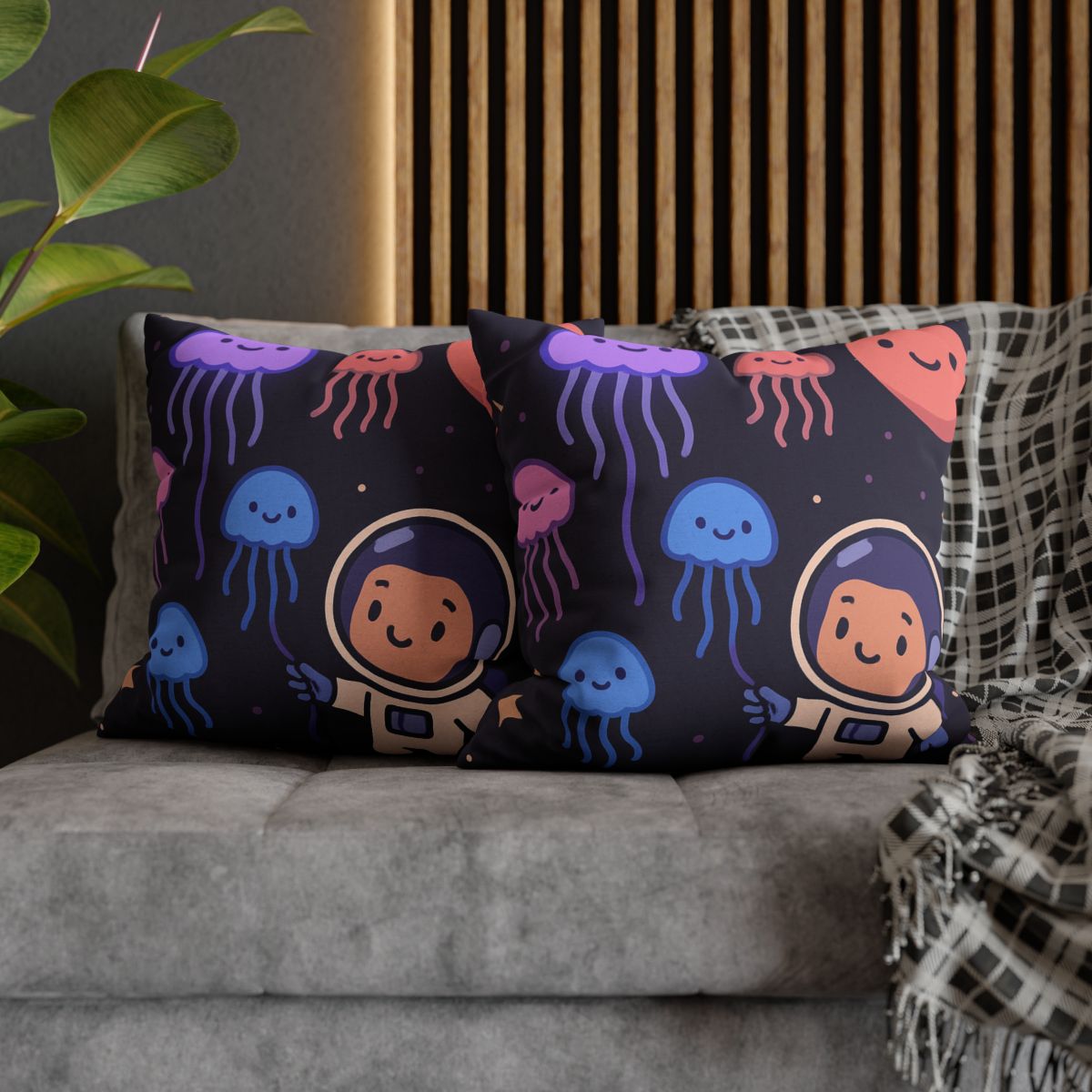 Galaxy Garden Of Floating Jellyfish comfortable bedding pillow covers