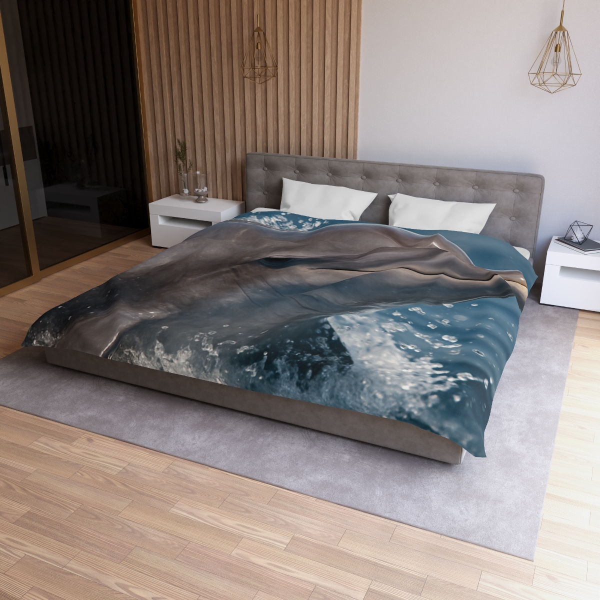 Mirrorflash Common Bottlenose Dolphin designer printed duvets