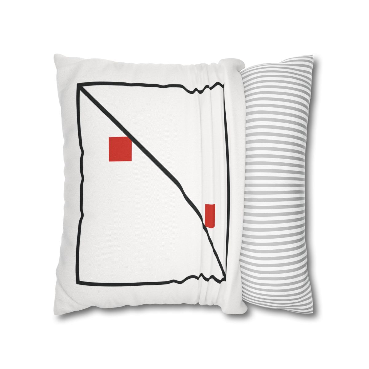 Diagonal Frame Split designer print pillow cases
